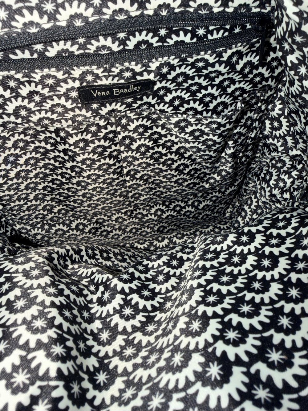 Vera Bradley Black Quilted Cotton Mini Backpack Purse – Excellent Condition - Picture 3 of 4